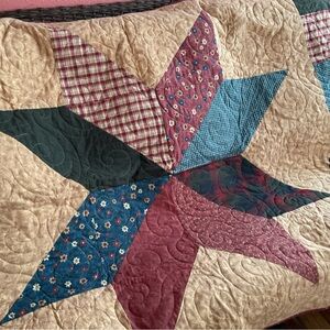 Pine star flannel quilt